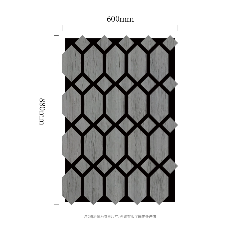Faceted Hexagon Lattice MDF-on-PET акустикалык дубал панели