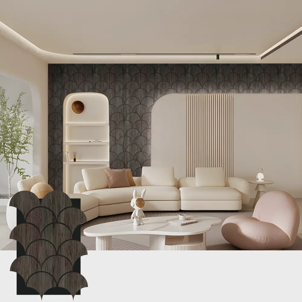 Ички мейкиндиктер үчүн Grooved Wood акустикалык панелдер